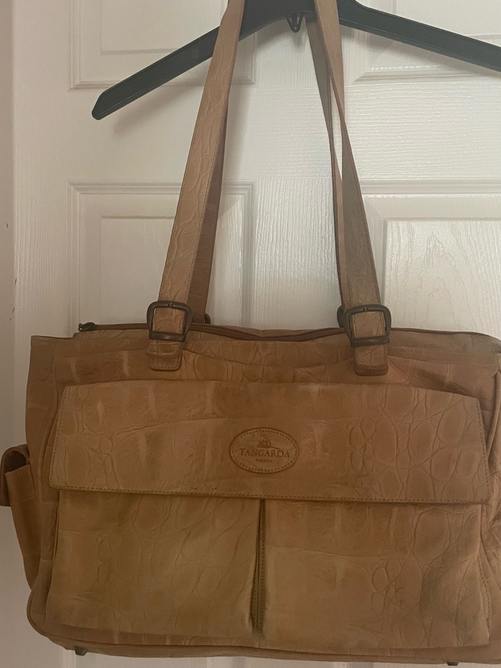 Leather satchel made in Italy